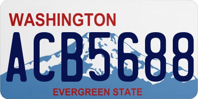 WA license plate ACB5688