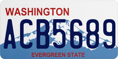 WA license plate ACB5689