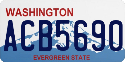 WA license plate ACB5690