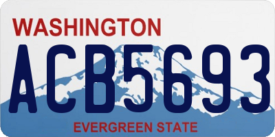 WA license plate ACB5693