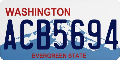 WA license plate ACB5694