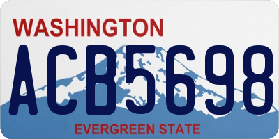 WA license plate ACB5698