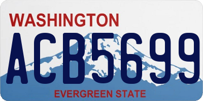 WA license plate ACB5699