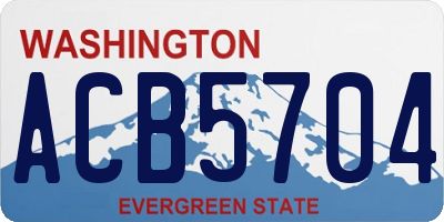 WA license plate ACB5704