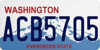 WA license plate ACB5705