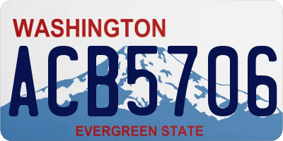 WA license plate ACB5706