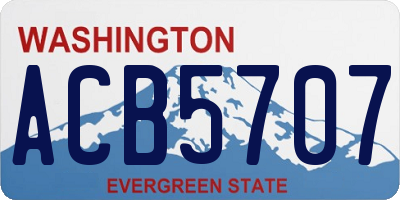 WA license plate ACB5707