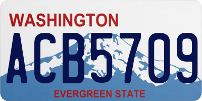 WA license plate ACB5709