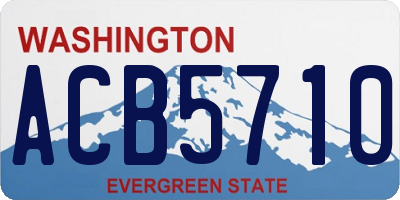 WA license plate ACB5710