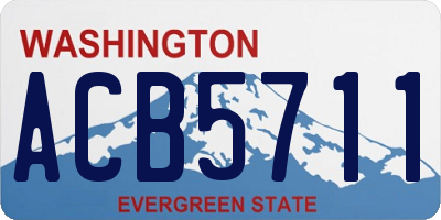 WA license plate ACB5711