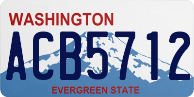 WA license plate ACB5712