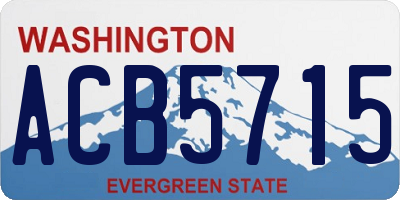 WA license plate ACB5715