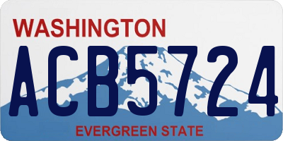 WA license plate ACB5724
