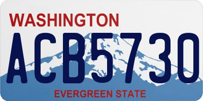 WA license plate ACB5730