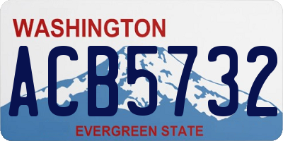 WA license plate ACB5732