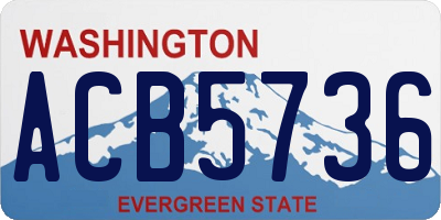WA license plate ACB5736