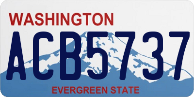 WA license plate ACB5737