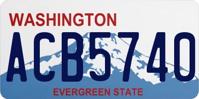 WA license plate ACB5740