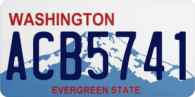 WA license plate ACB5741