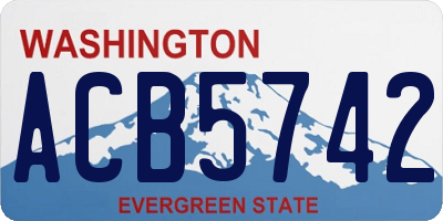 WA license plate ACB5742