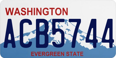 WA license plate ACB5744