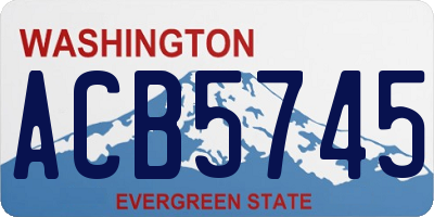 WA license plate ACB5745