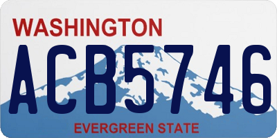 WA license plate ACB5746