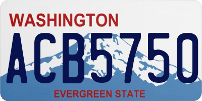 WA license plate ACB5750