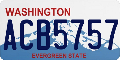 WA license plate ACB5757