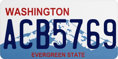 WA license plate ACB5769