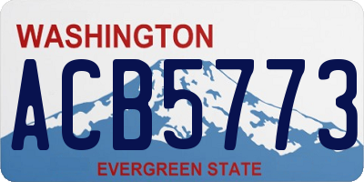WA license plate ACB5773