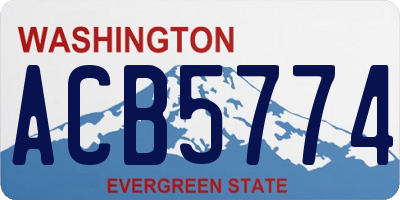 WA license plate ACB5774