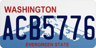 WA license plate ACB5776