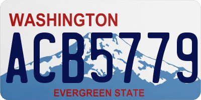 WA license plate ACB5779