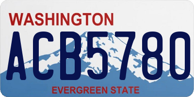 WA license plate ACB5780