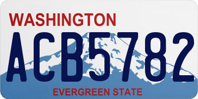 WA license plate ACB5782