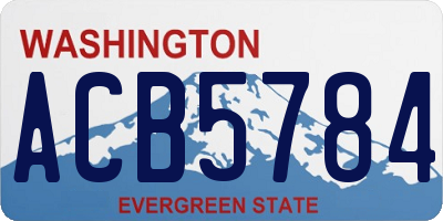 WA license plate ACB5784