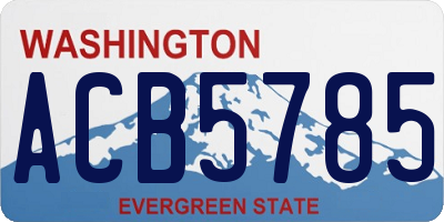 WA license plate ACB5785