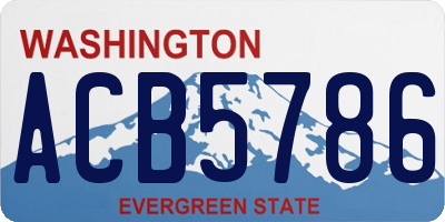 WA license plate ACB5786