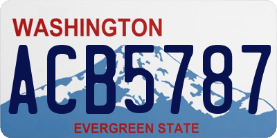 WA license plate ACB5787