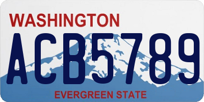 WA license plate ACB5789