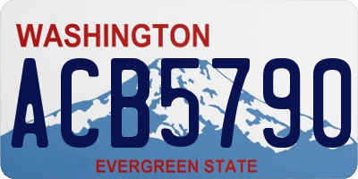 WA license plate ACB5790