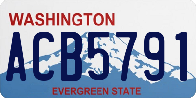 WA license plate ACB5791