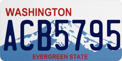 WA license plate ACB5795