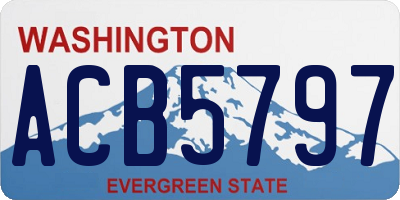 WA license plate ACB5797