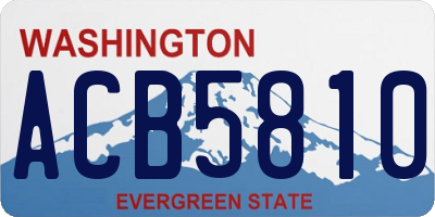 WA license plate ACB5810