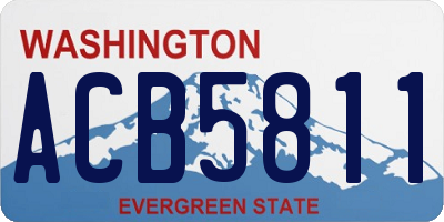 WA license plate ACB5811