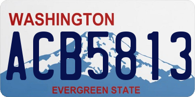 WA license plate ACB5813