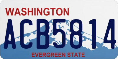 WA license plate ACB5814