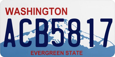 WA license plate ACB5817